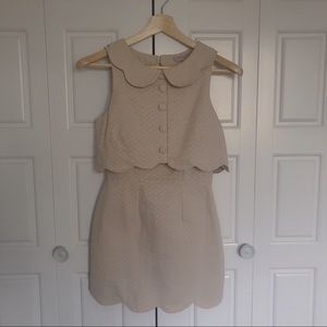 ASOS Peter Pan Dress with Open Back US 4 Petite